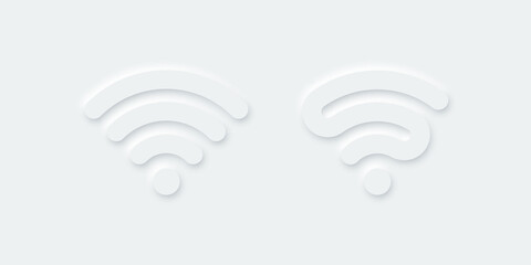 Wifi icon vector sign isolated on white background. Flat vector