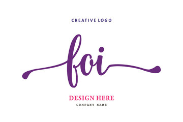 FOI lettering logo is simple, easy to understand and authoritative