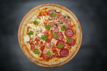 pizza with salami