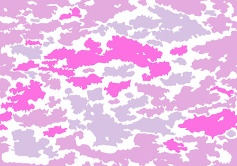 Girly Camo. pink texture military camouflage repeats seamless army background. cow texture pink, white and gray print