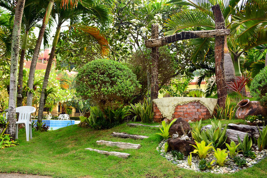 Private Residence VIP Resort outdoor garden in Dauin, Negros Oriental, Philippines