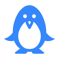 Animal, arctic, bird, penguin icon. Glyph vector isolated on a white background.
