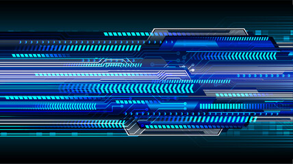 Blue cyber circuit future technology concept background