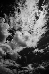 black and white clouds