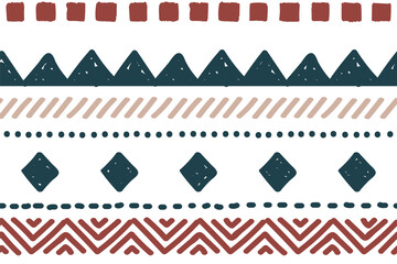 Ethnic vector seamless pattern. Tribal geometric background, boho motif, maya, aztec ornament illustration. rug textile print texture