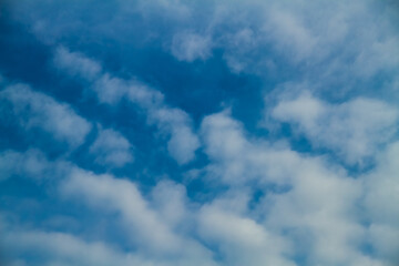 Blue sky with clouds.