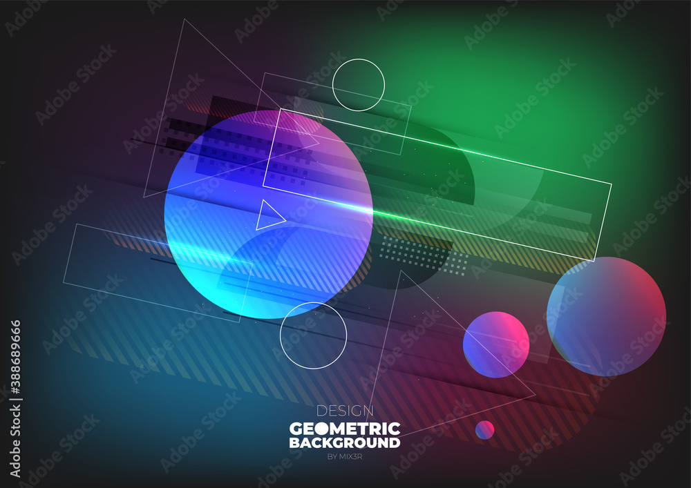Aufkleber technology background color vector for web and design