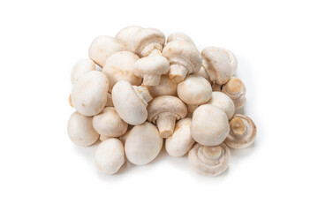 Champignon mushroom isolated on white background.