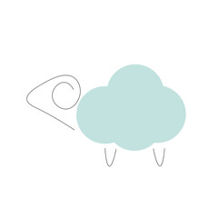 Lamb farm animal vector illustration 