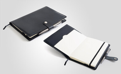leather note book mockup