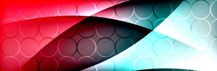 Fluid gradient neon color waves, vector abstract background