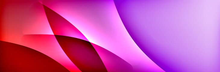 Fluid gradient neon color waves, vector abstract background