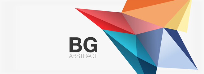 3d mosaic abstract backgrounds, low poly shape geometric design