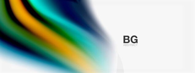 Abstract Background. Smooth flowing lines, blurred waves, rainbow color style stripes. Vector illustrations for covers, banners, flyers and posters and other