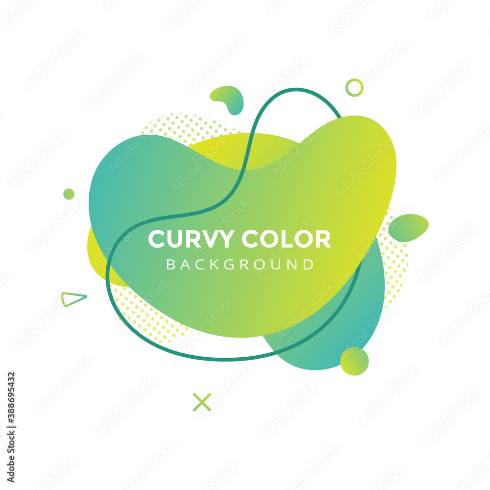 Poster modern liquid abstract element graphic gradient flat style design fluid vector colorful illustration