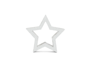light gray decorative star isolated on a white background.