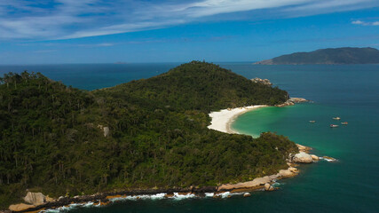 Fototapeta na wymiar Aerial scenes of Florianópolis Island, capital of Santa Catarina, Brazil