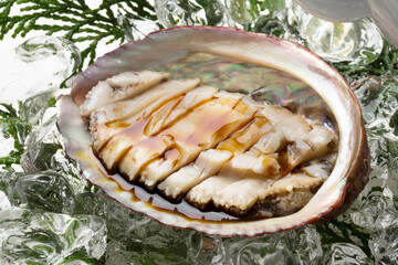 アワビのお造り