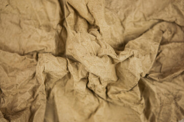 Old crumpled brown paper texture