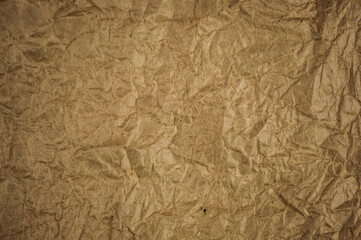 Old crumpled brown paper texture
