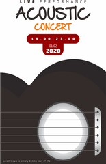acoustic concert poster design concept