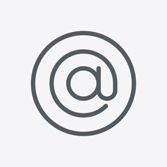 At e-mail icon isolated on background. Mail symbol modern, simple, vector, icon for website design, mobile app, ui. Vector Illustration