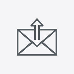 Send mail icon isolated on background. Mail symbol modern, simple, vector, icon for website design, mobile app, ui. Vector Illustration