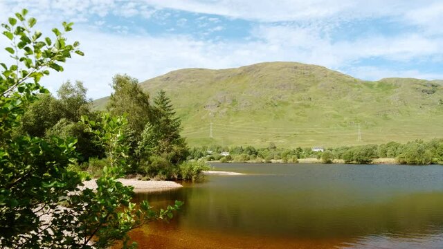 Amazing Highland picturesque scenery surrounding Loch Tulla near Bridge of Orchy and Glen Coe in Scotland, UK