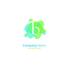 the simple elegant logo of letter b with white background