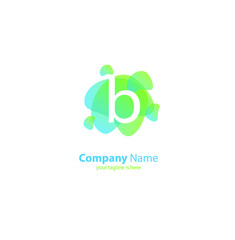 the simple elegant logo of letter b with white background