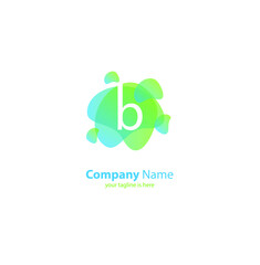 the simple elegant logo of letter b with white background