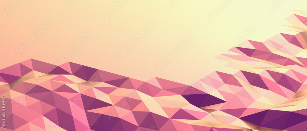 Poster abstract background red lowpoly landscape mountain and concept with copy space.retro style digital b