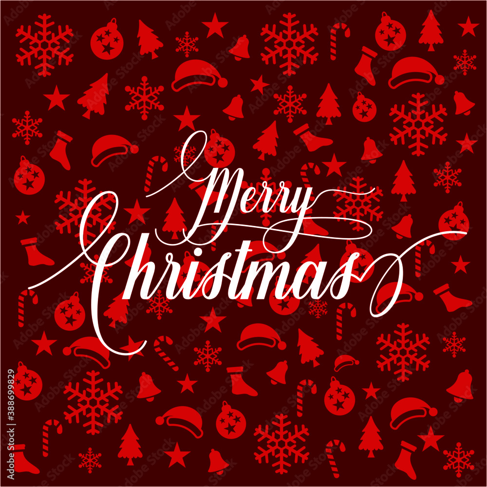 Poster merry christmas vector script typography and calligraphic lettering design with christmas templates