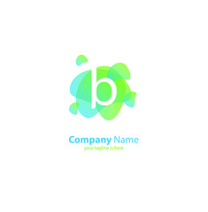the simple elegant logo of letter b with white background