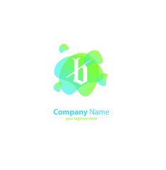 the simple elegant logo of letter b with white background