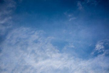 Blue sky covered with thin cloud