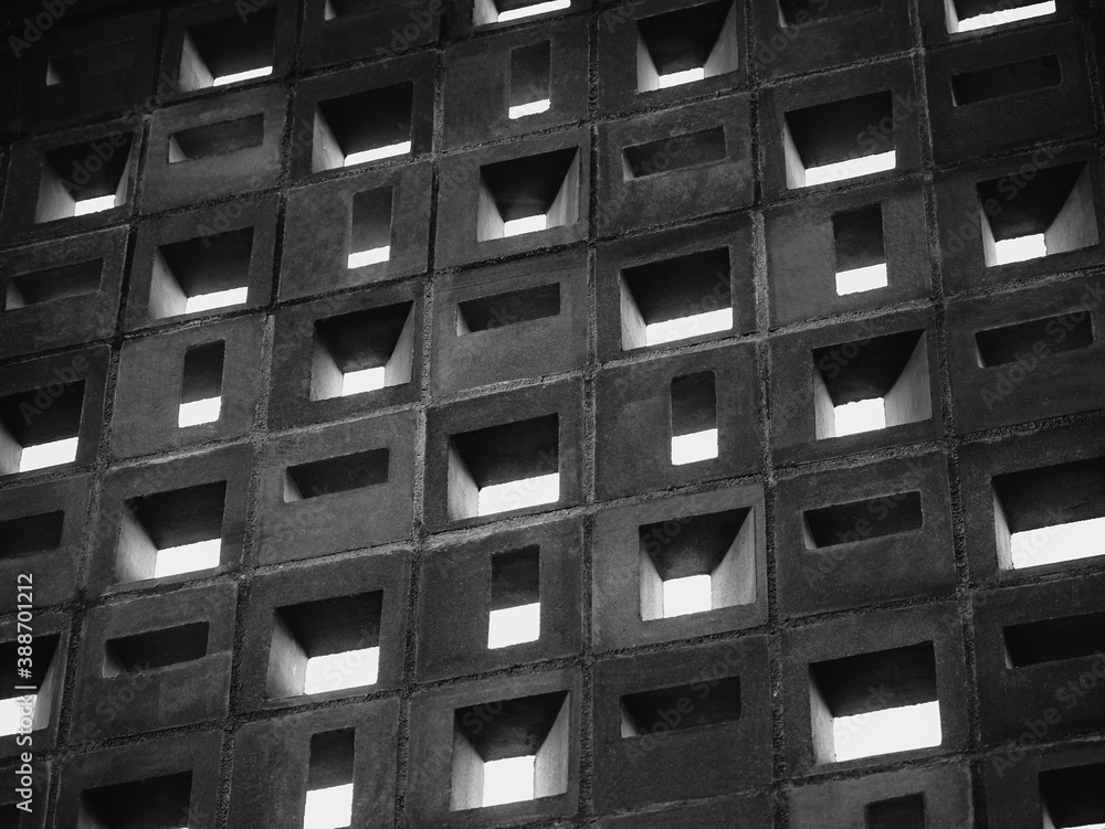 Aufkleber cement wall cubic pattern geometric wall background architecture details