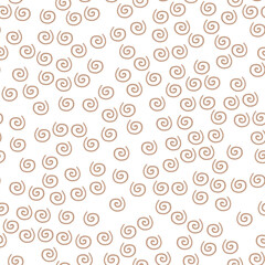 Seamless pattern with hand drawn vector elements. Colorful background in minimalist style.