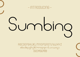 Vector Alphabet Letter. Typography Minimalist Modern. Vector Illustration