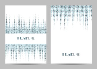 Vector templates for brochure cover in A4 size.
