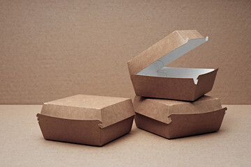 Paper, environmentally friendly disposable tableware for a sandwich, lunch, dessert.