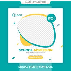 Editable School Admission Clean and simple Social Media Post