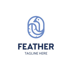 Vector Feather Bird Logo