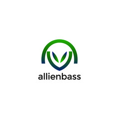 ABSTRACT ILLUSTRATION ALLIEN CHARACTER WITH HEADPHONE MODERN LOGO DESIGN VECTOR FOR YOUR MUSIC PROUDCT