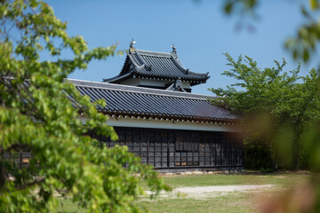 Obraz premium 郡山城跡の大手向櫓