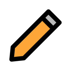 Pen icon with yelow colour