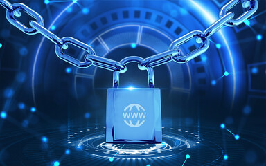 Cyber security data protection business technology privacy concept.