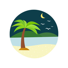 Summer icon isolate on white background.