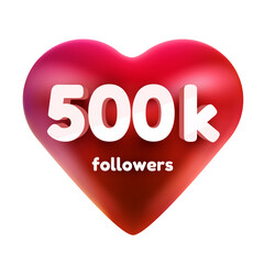 Followers thank you. Red heart for Social Network friends, followers, Web user Thank you celebrate of subscribers or followers and likes.