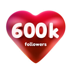 Followers thank you. Red heart for Social Network friends, followers, Web user Thank you celebrate of subscribers or followers and likes.